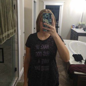 Wake up. Hug dog. Have a good day. shirt